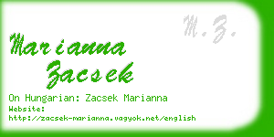 marianna zacsek business card